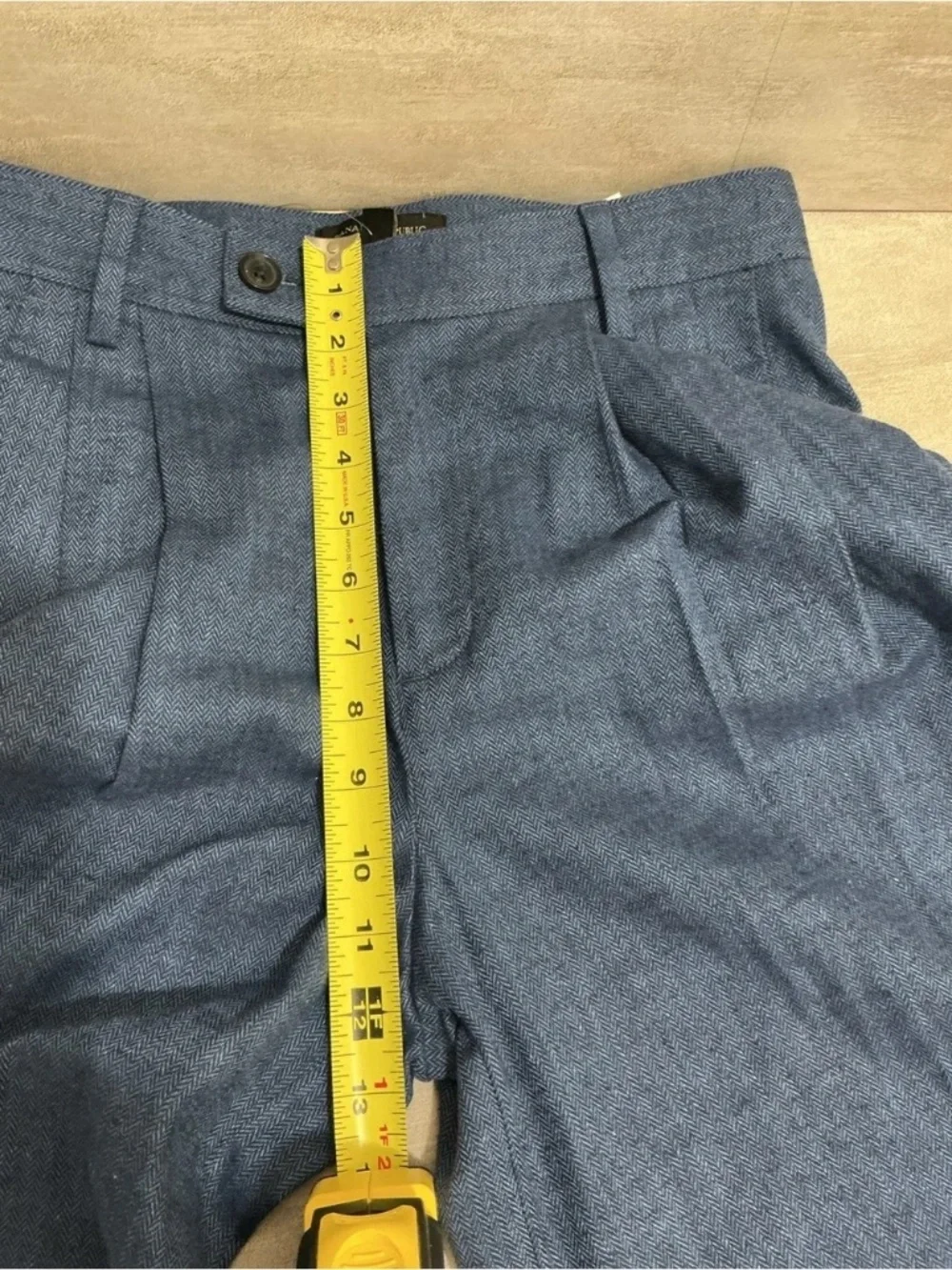 NWTBanana Republic Linen Blend Wide Leg Pants  4 Blue High Rise Pleated Trousers